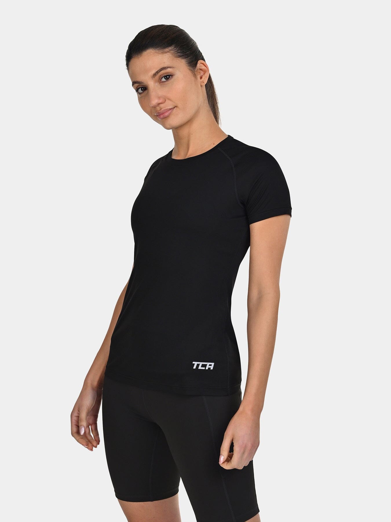 TCA Women's Lightweight Short Sleeve Shirt – Breathable Athletic Running T-Shirt for Yoga, Running, Gym, Training, and Fitness