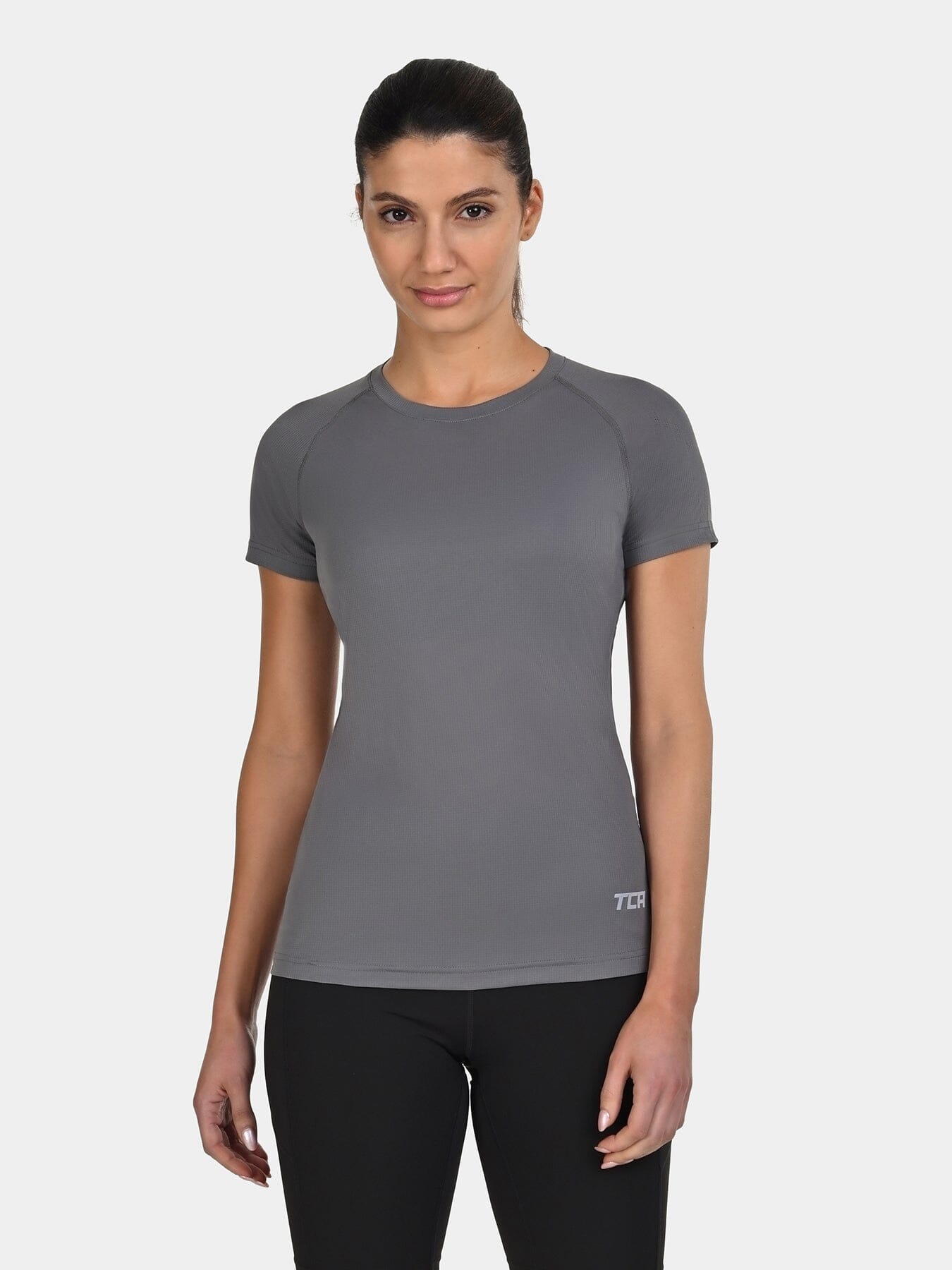 TCA Women's Lightweight Short Sleeve Shirt – Breathable Athletic Running T-Shirt for Yoga, Running, Gym, Training, and Fitness