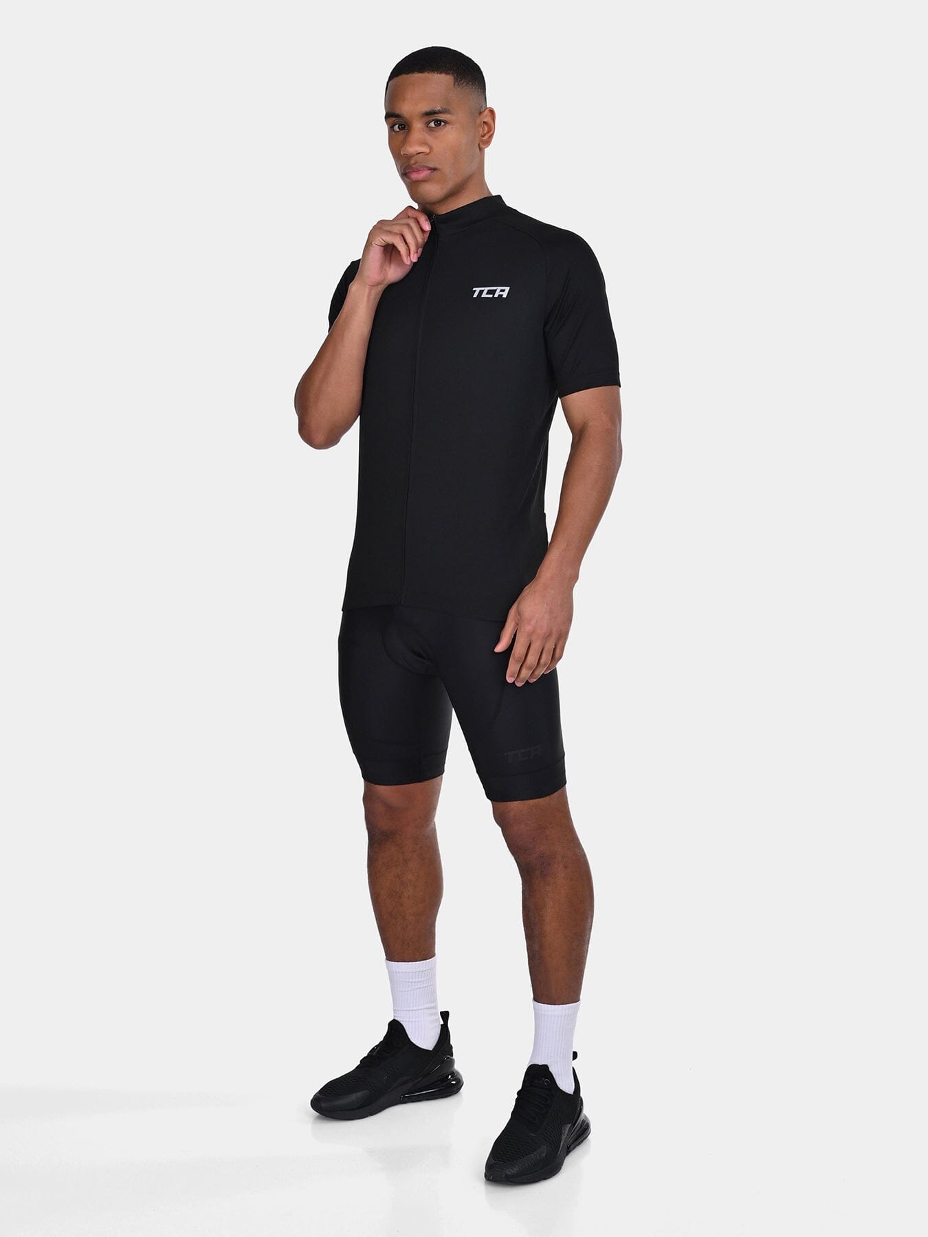 TCA Men's All-Day Cycling Jersey _ Lightweight Short Sleeve Bike Shirt - Athletic Fit Bicycle Shirt with 3 Cycling Back Pockets