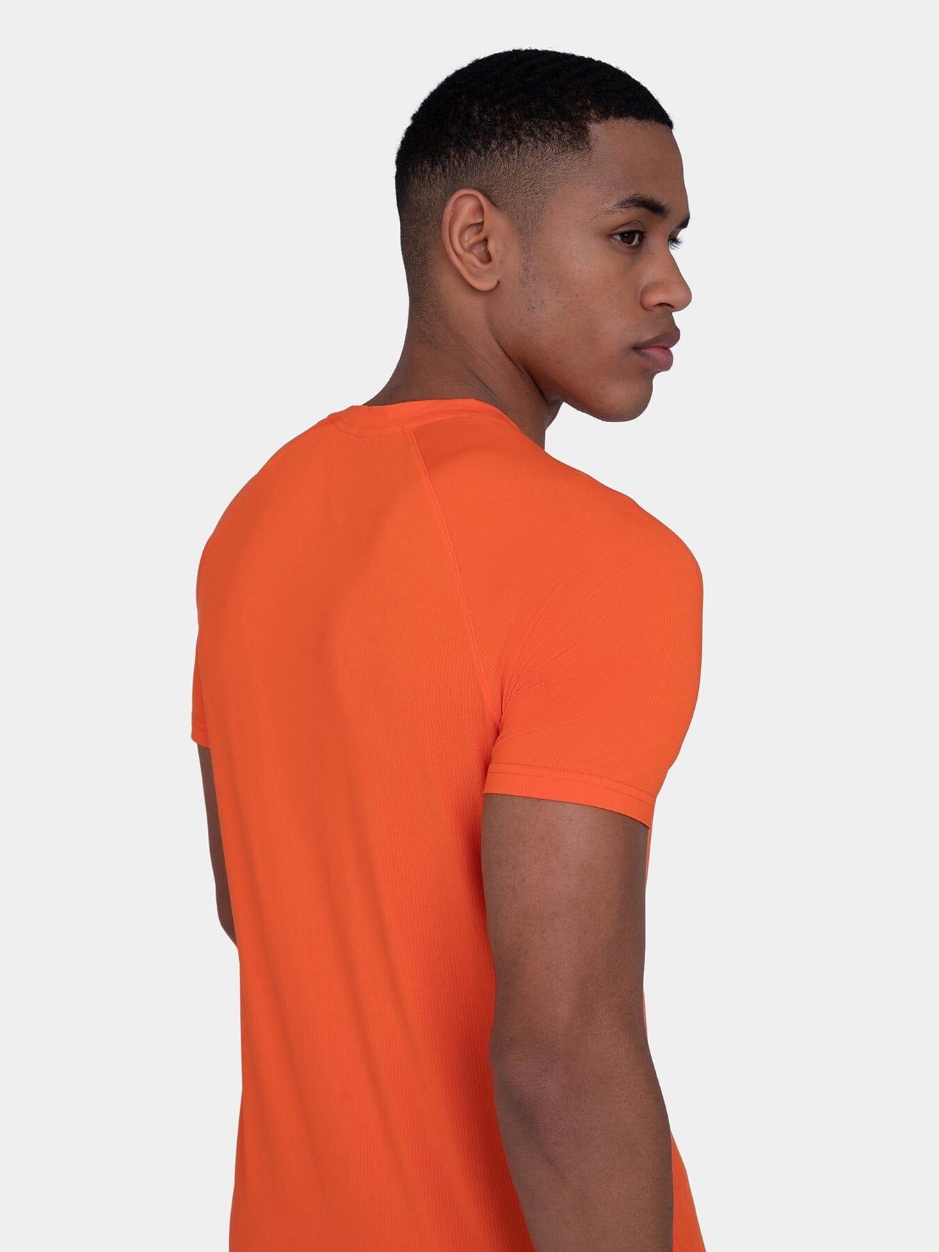 Stamina Short Sleeve Crew Neck Running Top For Men With Back Zip Pocket