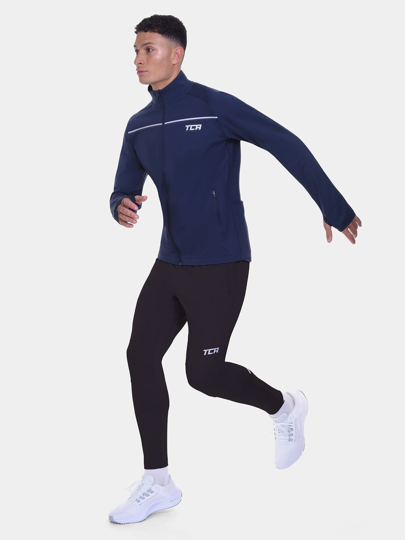 Thermal Cycling Trackpant For Men With Brushed Inner Fabric & Side Zip Pockets