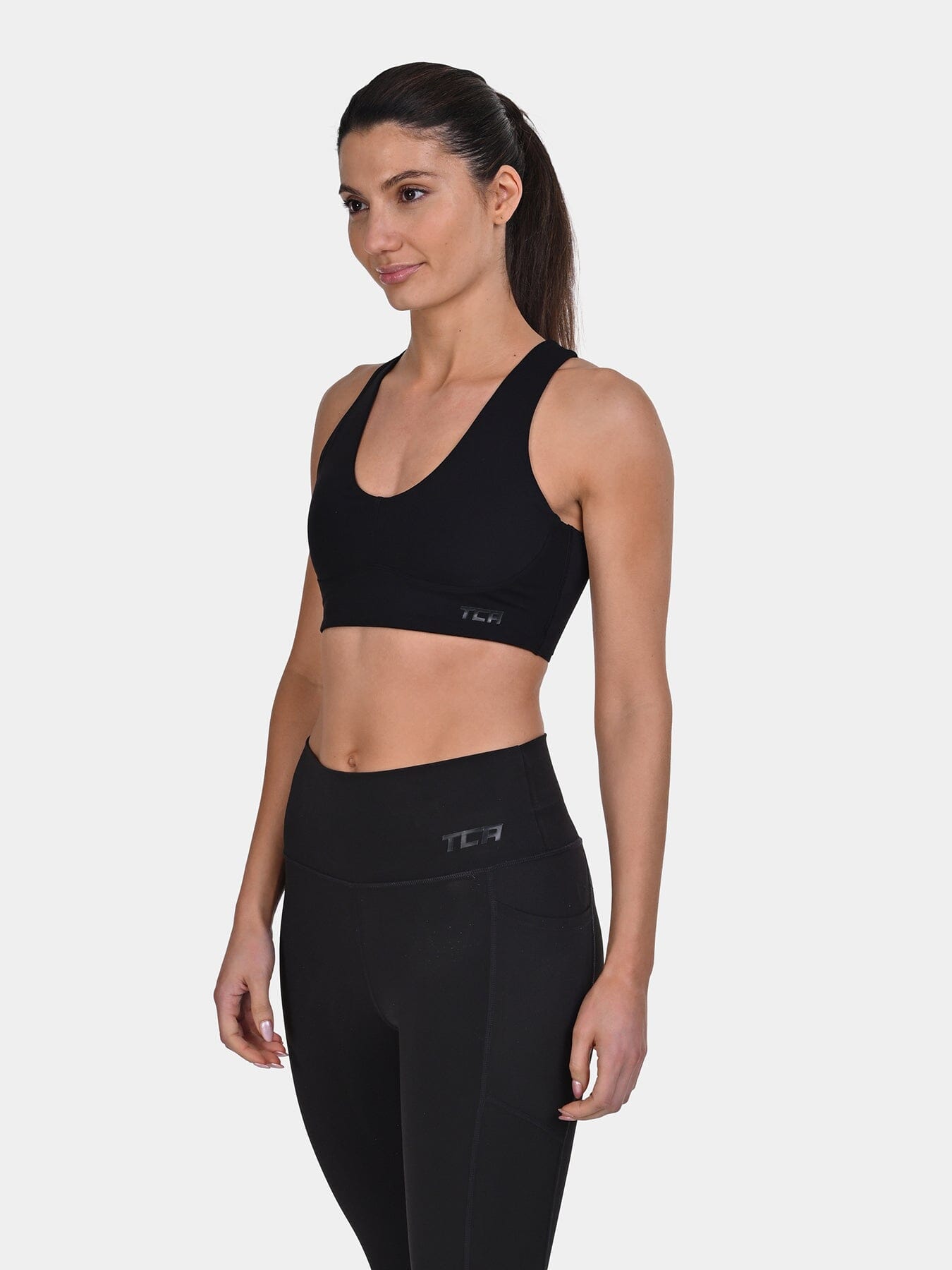 TCA Racerback Sports Bra for Women – Seamless Wireless Bra with Removable Pads for Yoga, Pilates & Low-Impact Training