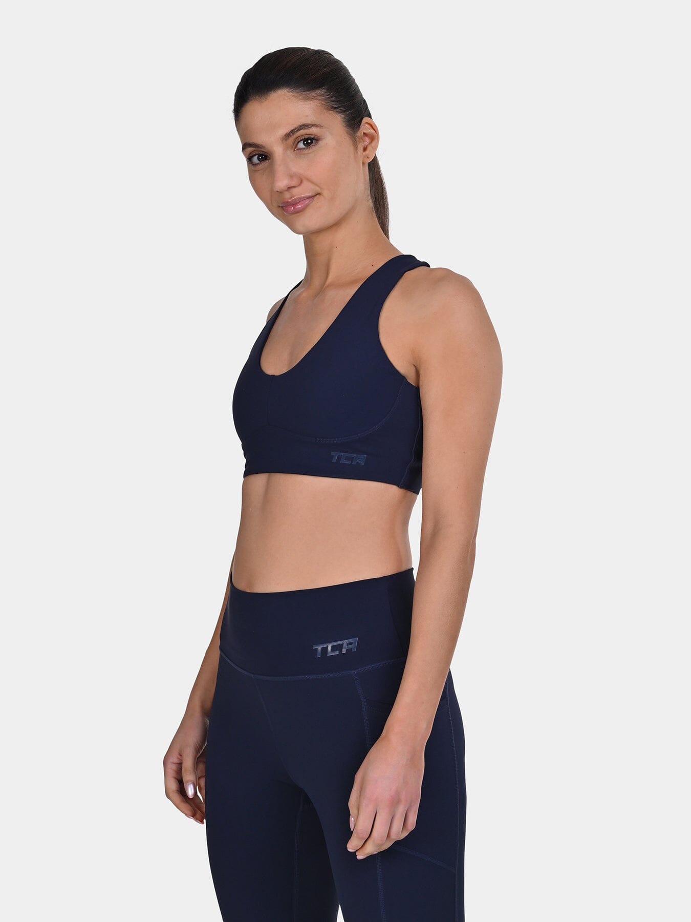 TCA Racerback Sports Bra for Women – Seamless Wireless Bra with Removable Pads for Yoga, Pilates & Low-Impact Training