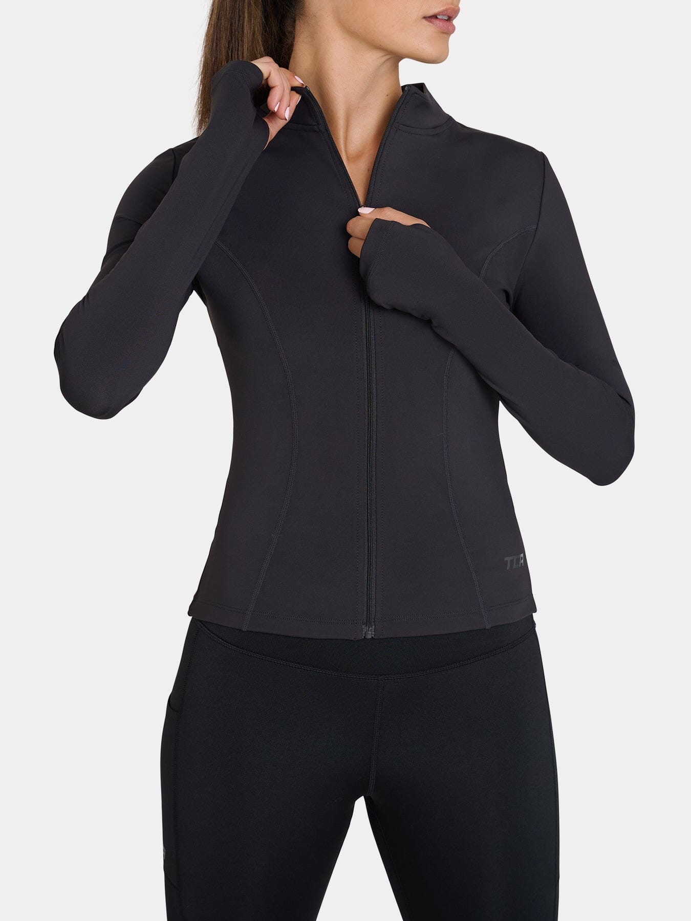 Lightweight Running Sports Long Sleeve Jacket for Women with Full Zip