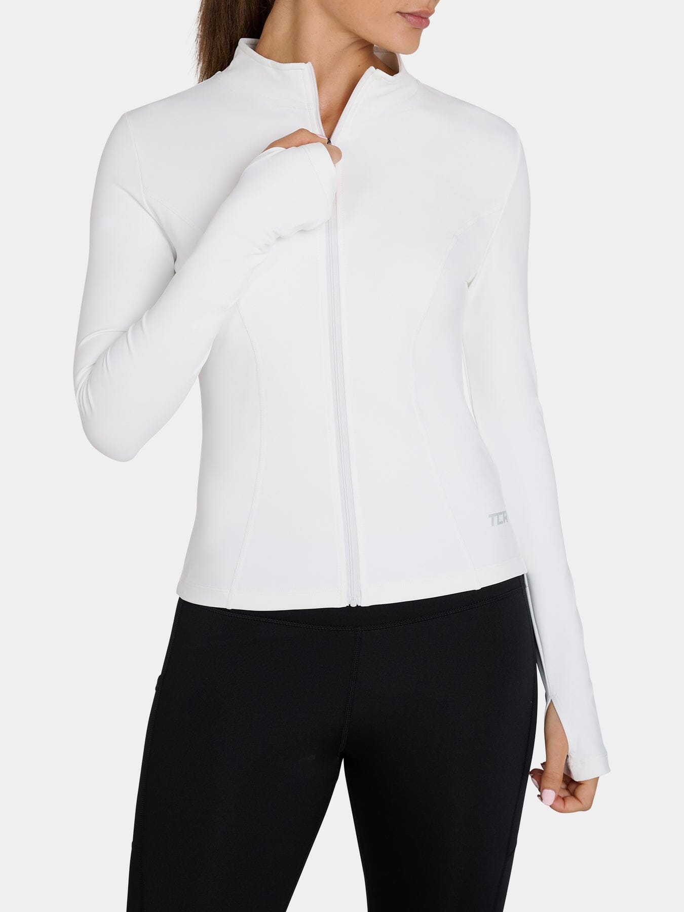 Lightweight Running Sports Long Sleeve Jacket for Women with Full Zip