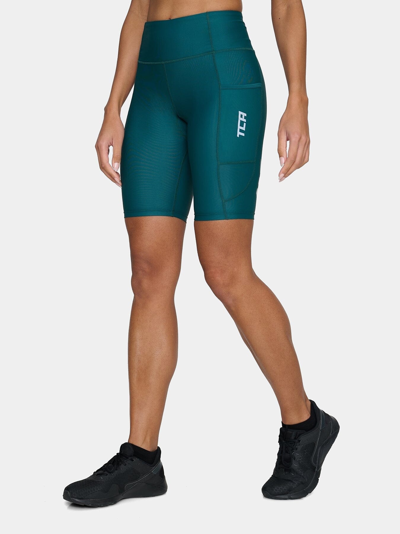 Padded Cycling Bike Shorts For Women With Reflective Strips & Side Pocket
