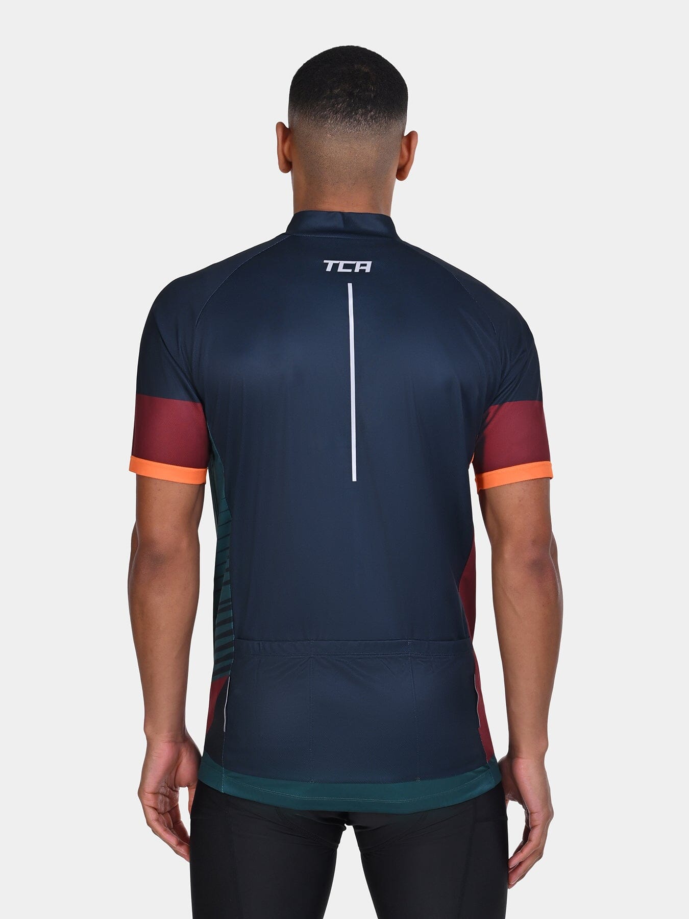 TCA Men's All-Day Cycling Jersey – Lightweight Short Sleeve Bike Shirt - Athletic Fit Bicycle Shirt with 3 Cycling Back Pockets