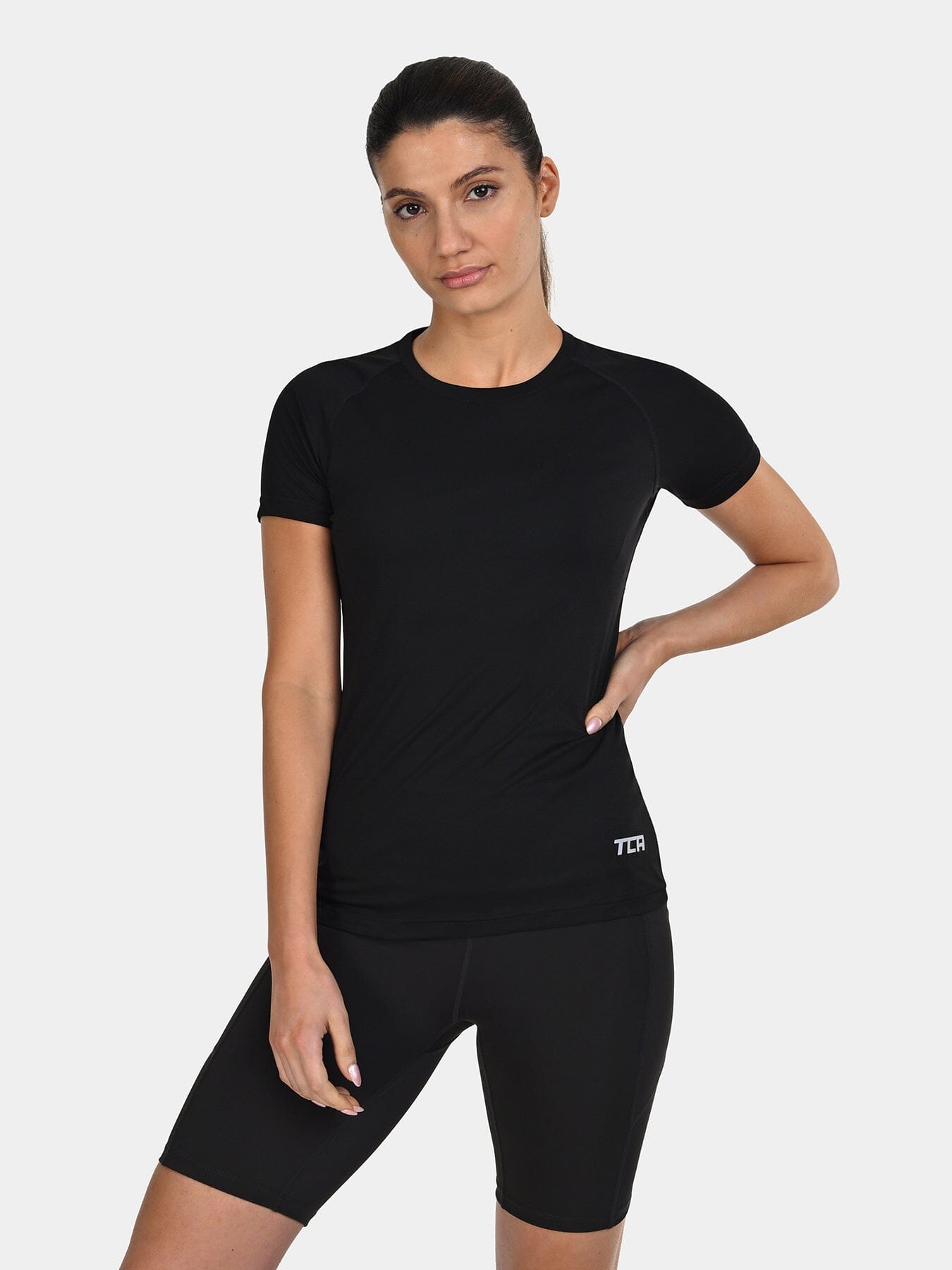 TCA Women's Lightweight Short Sleeve Shirt – Breathable Athletic Running T-Shirt for Yoga, Running, Gym, Training, and Fitness