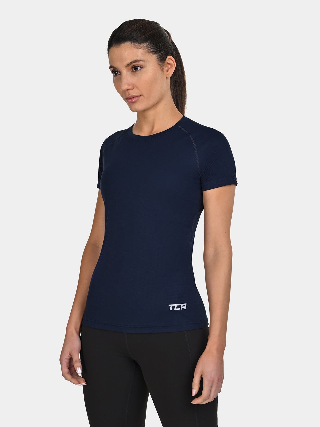 TCA Women's Lightweight Short Sleeve Shirt – Breathable Athletic Running T-Shirt for Yoga, Running, Gym, Training, and Fitness