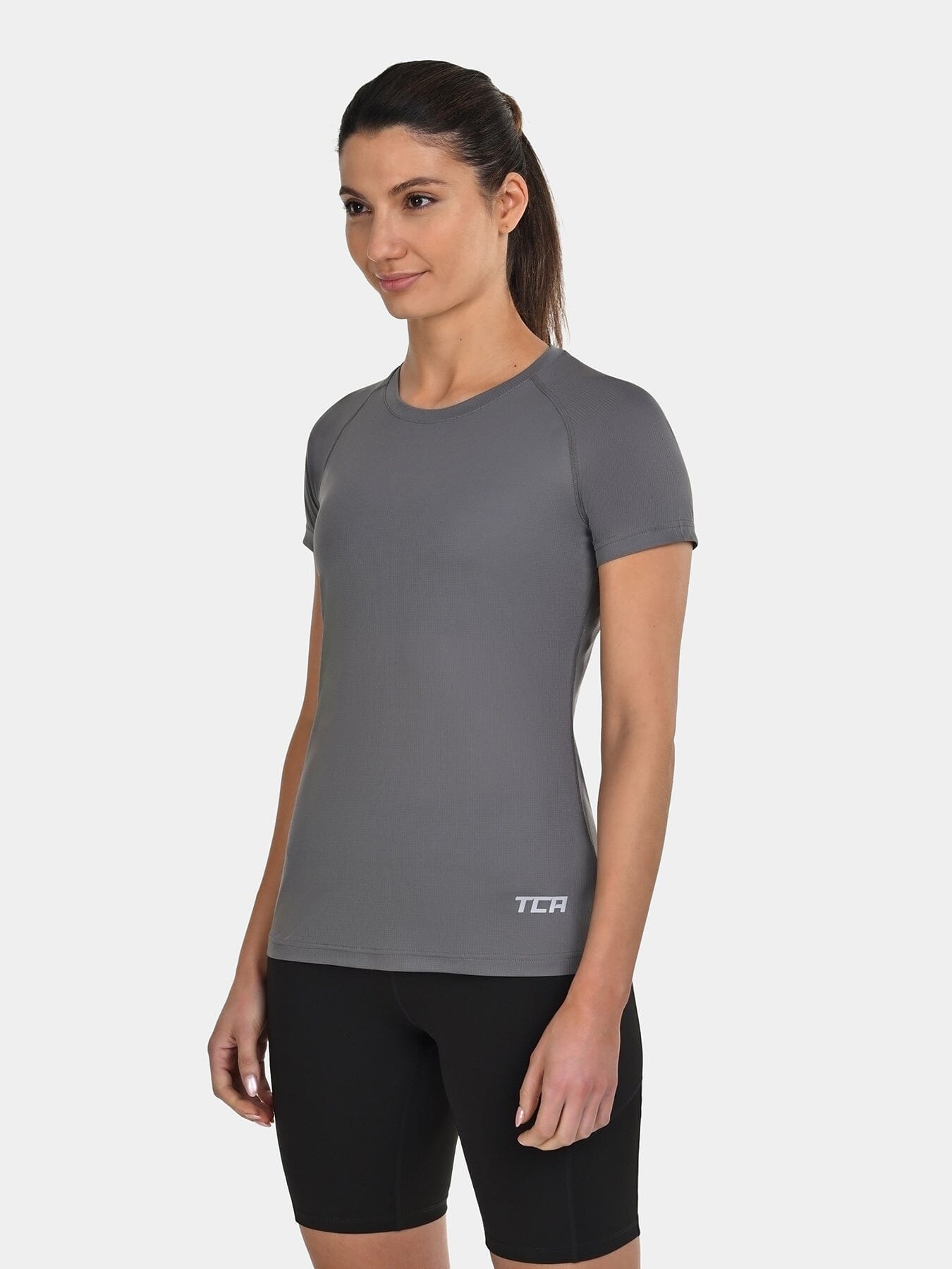 TCA Women's Lightweight Short Sleeve Shirt – Breathable Athletic Running T-Shirt for Yoga, Running, Gym, Training, and Fitness