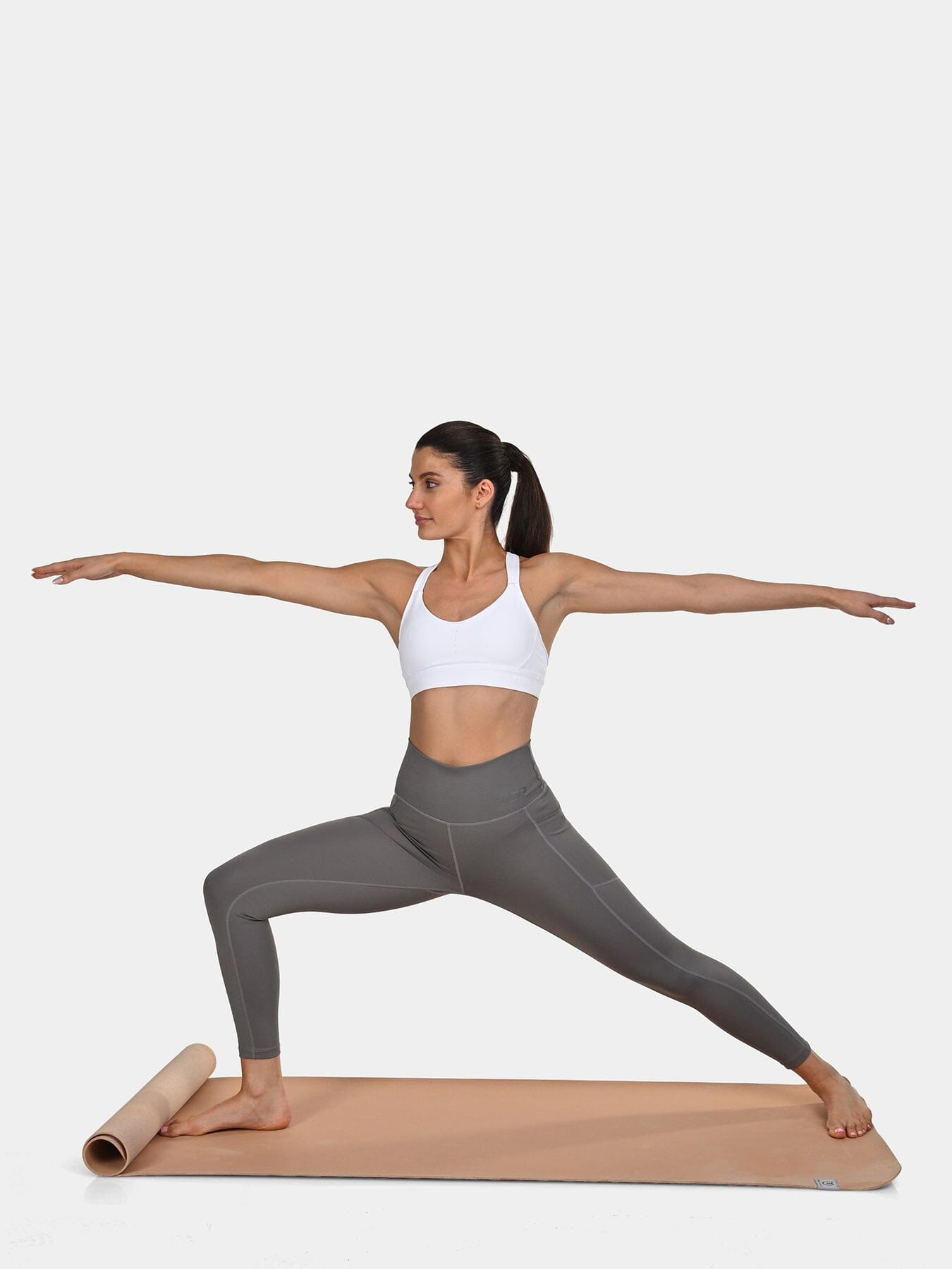 TCA Women's High Waisted 7/8 Leggings _ Tummy Control Buttery Soft Leggings with 2 Open Side Pockets  for Running, Gym, and Workout