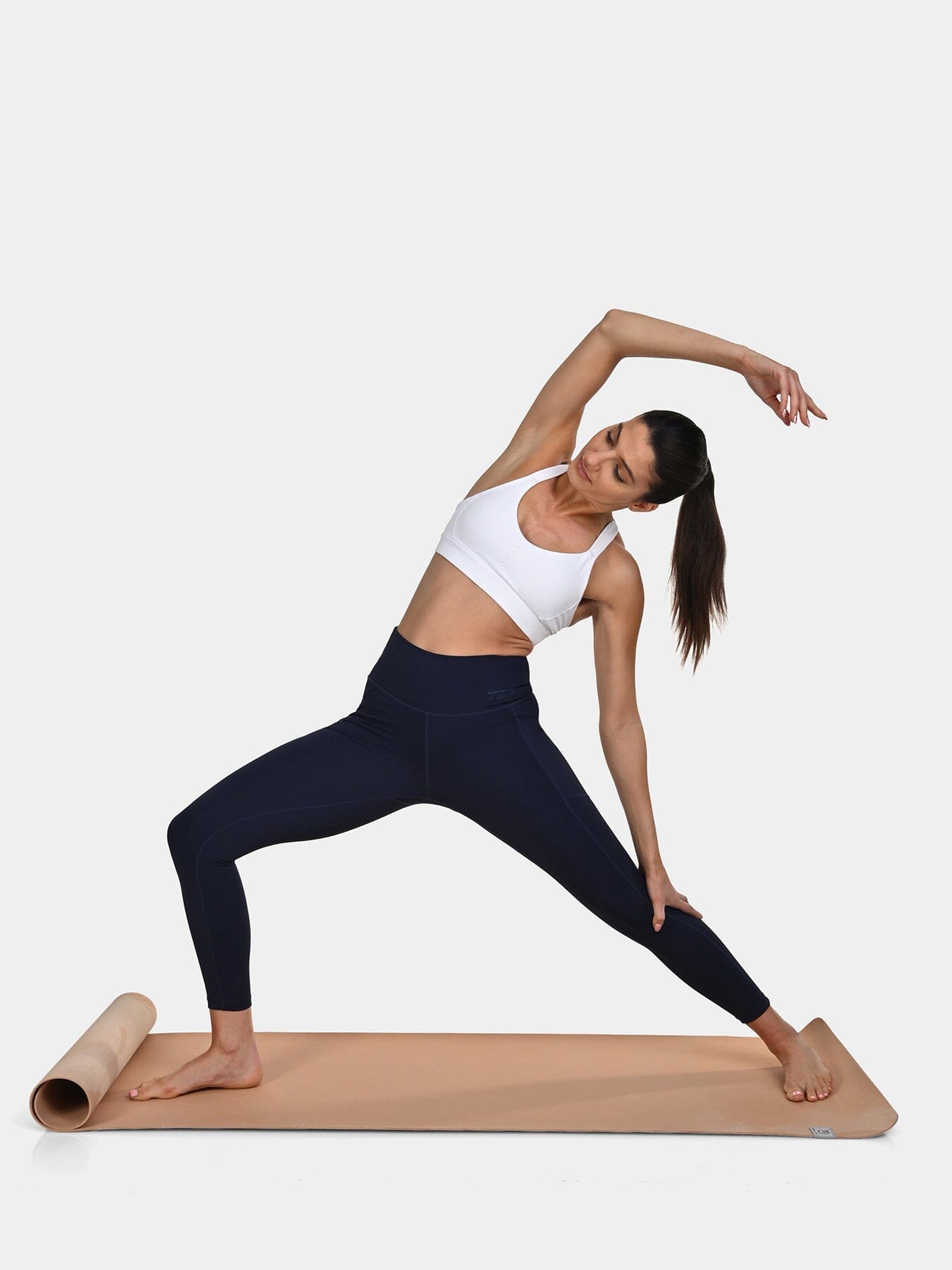 TCA Women's High Waisted 7/8 Leggings _ Tummy Control Buttery Soft Leggings with 2 Open Side Pockets  for Running, Gym, and Workout