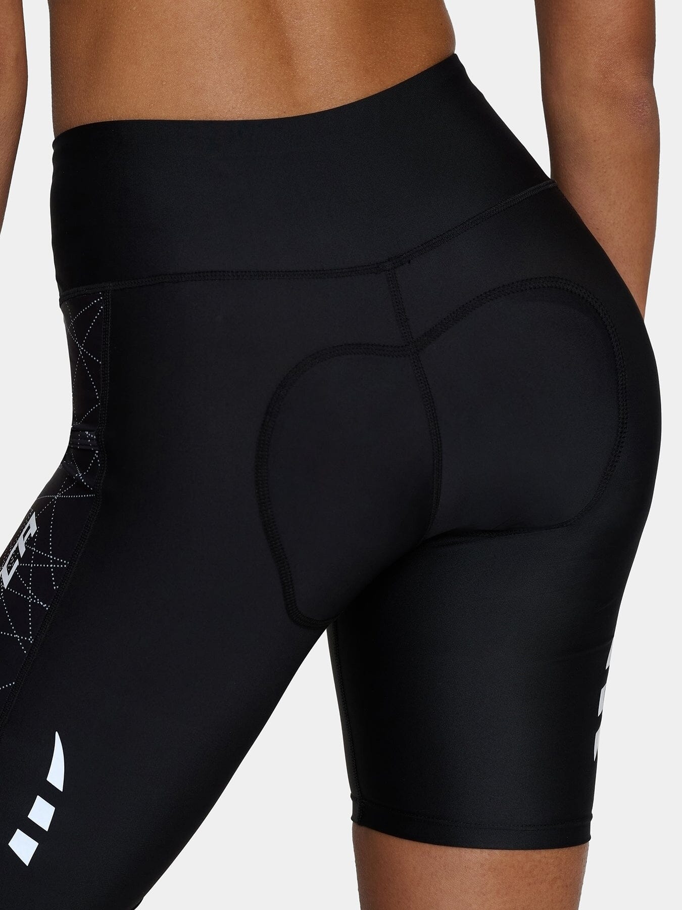 Padded Cycling Bike Shorts For Women With Reflective Strips & Side Pocket
