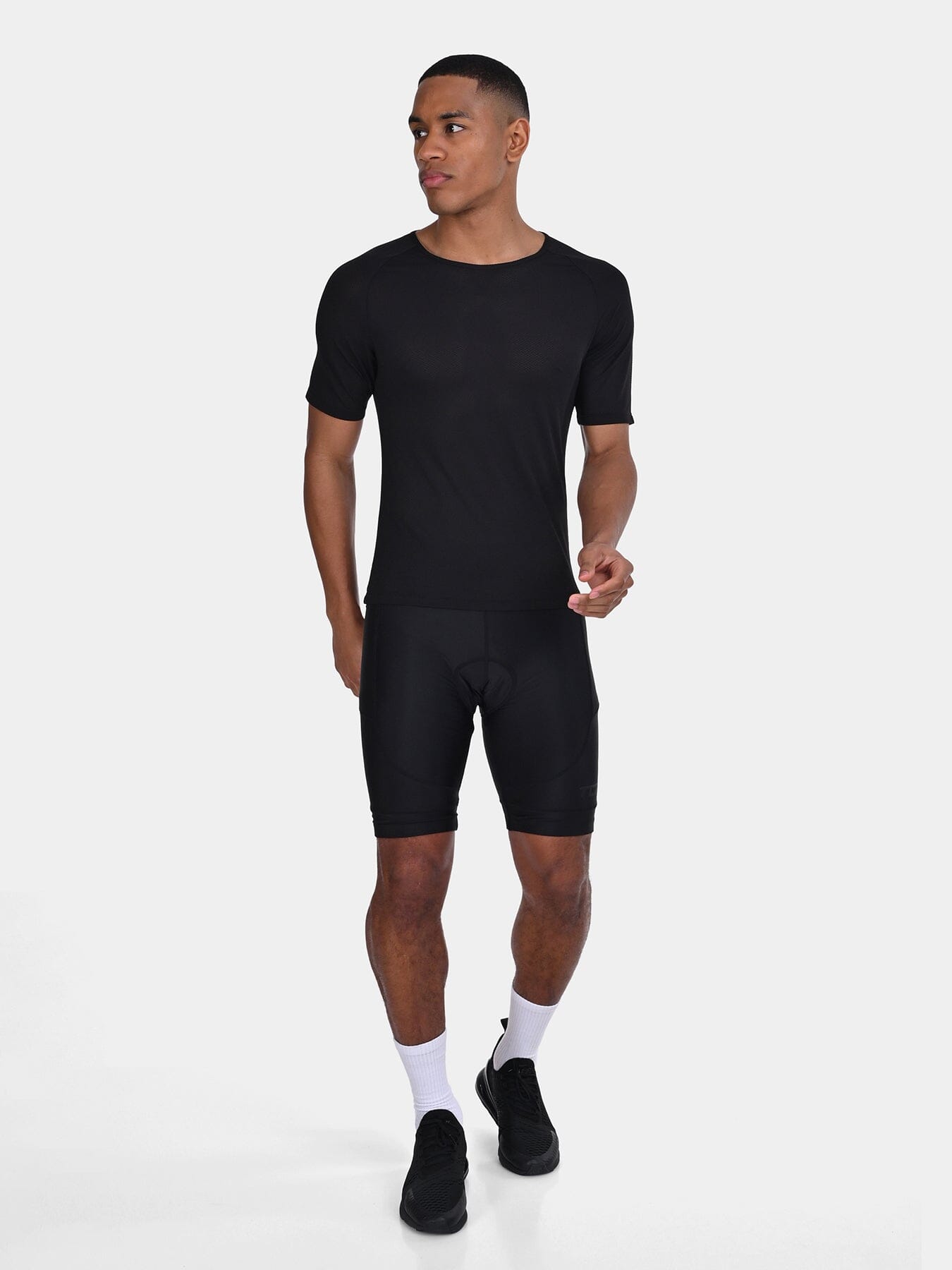 TCA Men's Short Sleeve Cycling Base Layer Shirt - Men’s Summer Cycling Mesh Top - Lightweight Breathable Base Layer Biking Shirt for Jersey Jacket - Windproof Quickdry Athletic Fit