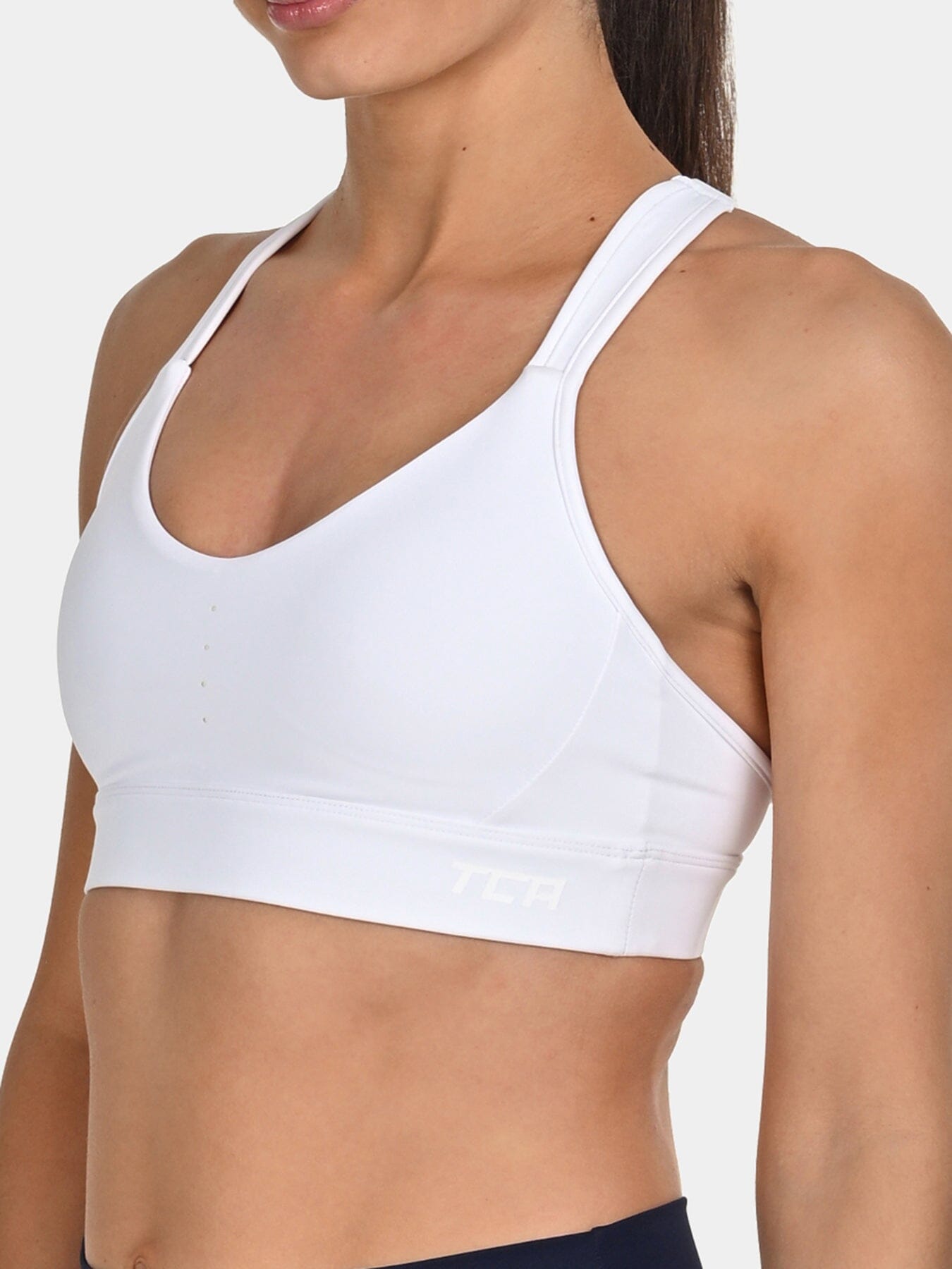 TCA Women's Medium Impact Sports Bra – Adjustable Support, Removable Pads, Seamless Comfort