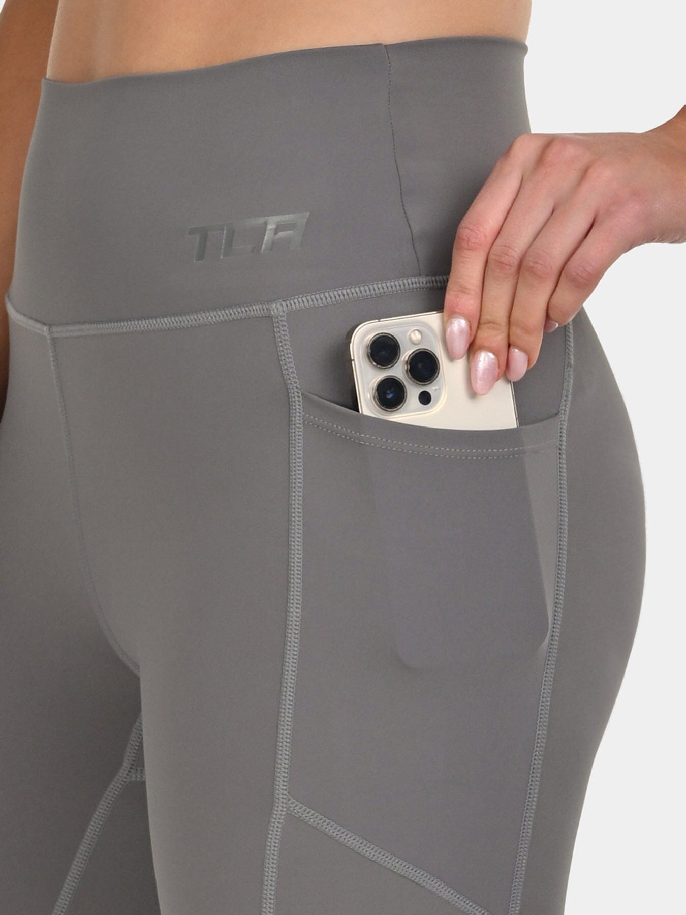TCA Women's High Waisted 7/8 Leggings _ Tummy Control Buttery Soft Leggings with 2 Open Side Pockets  for Running, Gym, and Workout