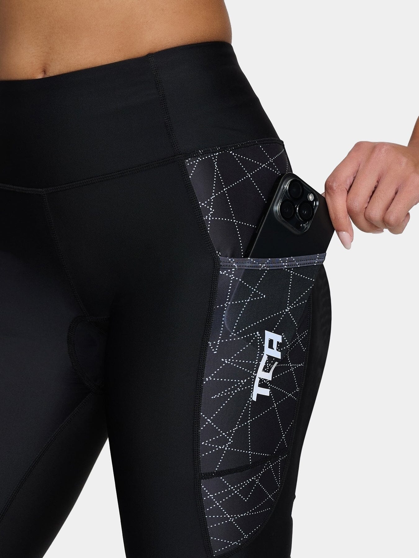 Padded Cycling Bike Shorts For Women With Reflective Strips & Side Pocket
