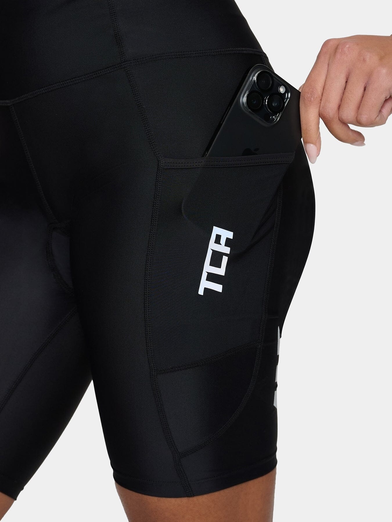 Padded Cycling Bike Shorts For Women With Reflective Strips & Side Pocket
