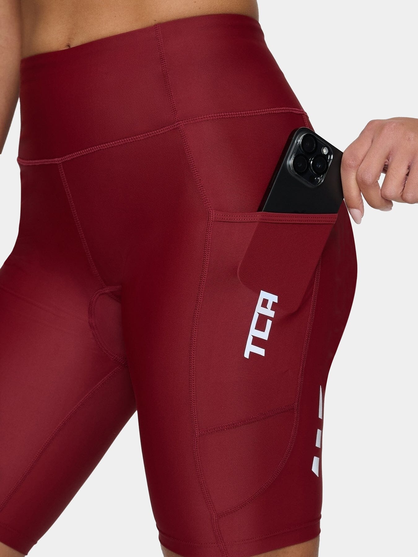 Padded Cycling Bike Shorts For Women With Reflective Strips & Side Pocket