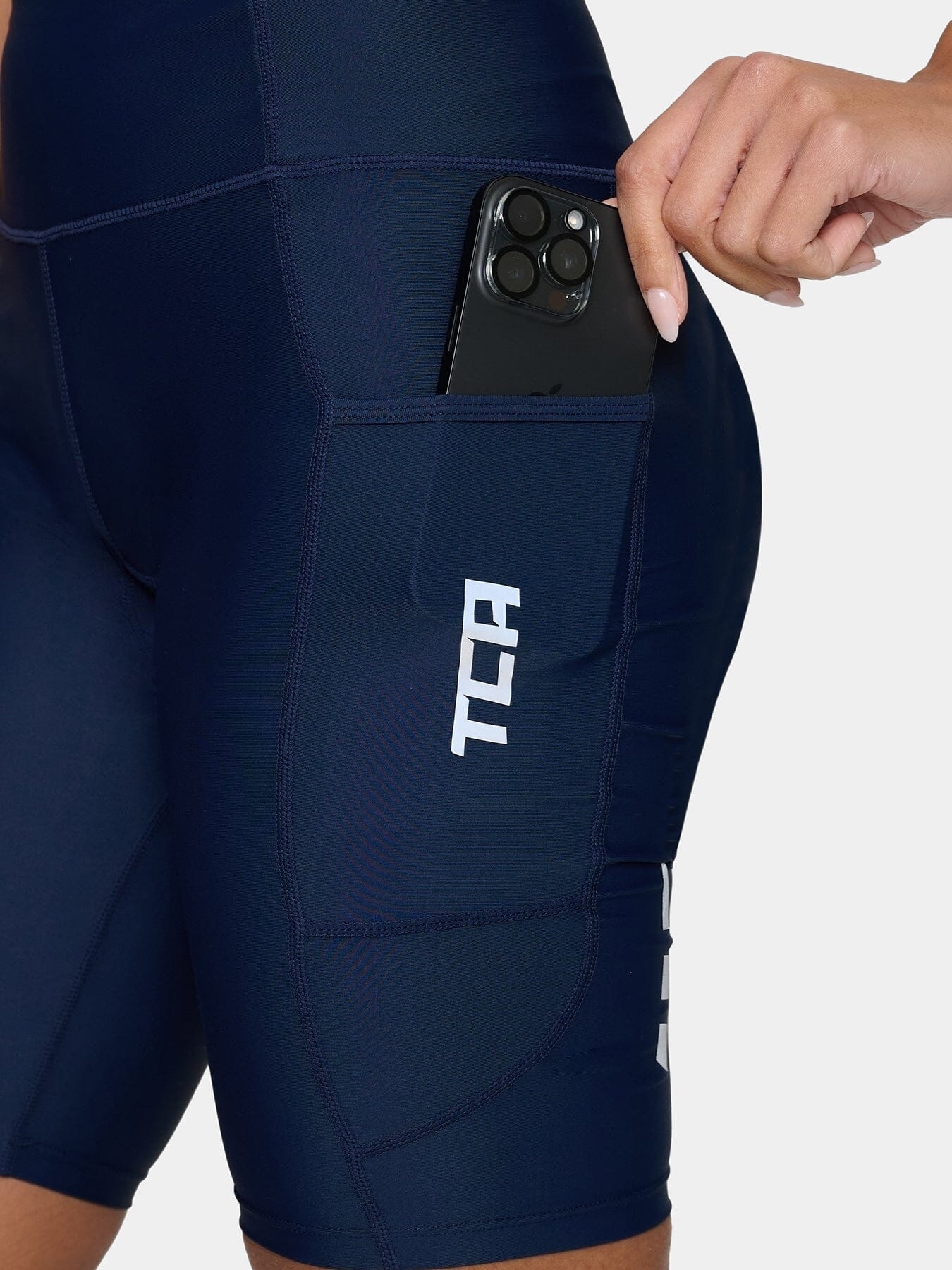 Padded Cycling Bike Shorts For Women With Reflective Strips & Side Pocket