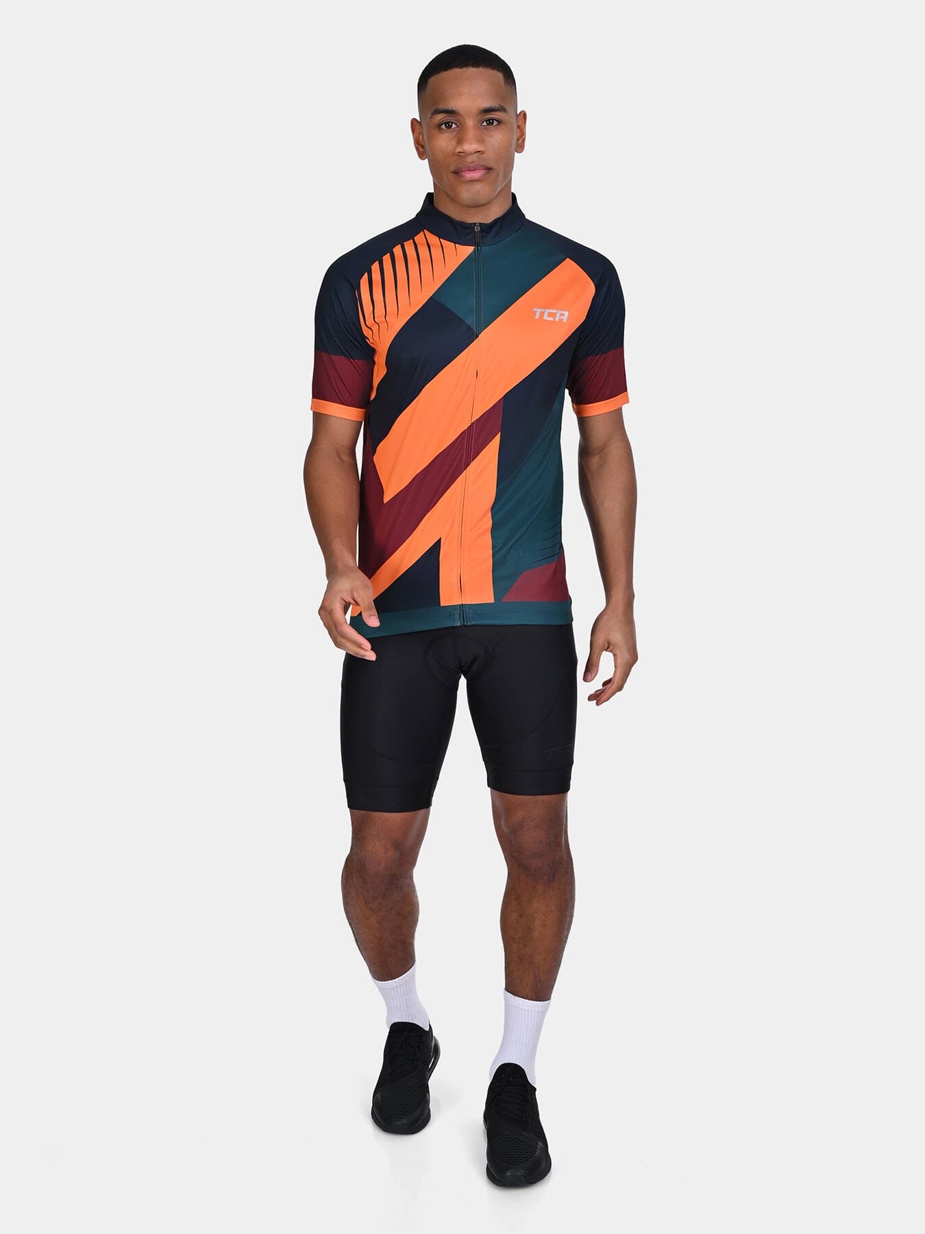 TCA Men's All-Day Cycling Jersey – Lightweight Short Sleeve Bike Shirt - Athletic Fit Bicycle Shirt with 3 Cycling Back Pockets