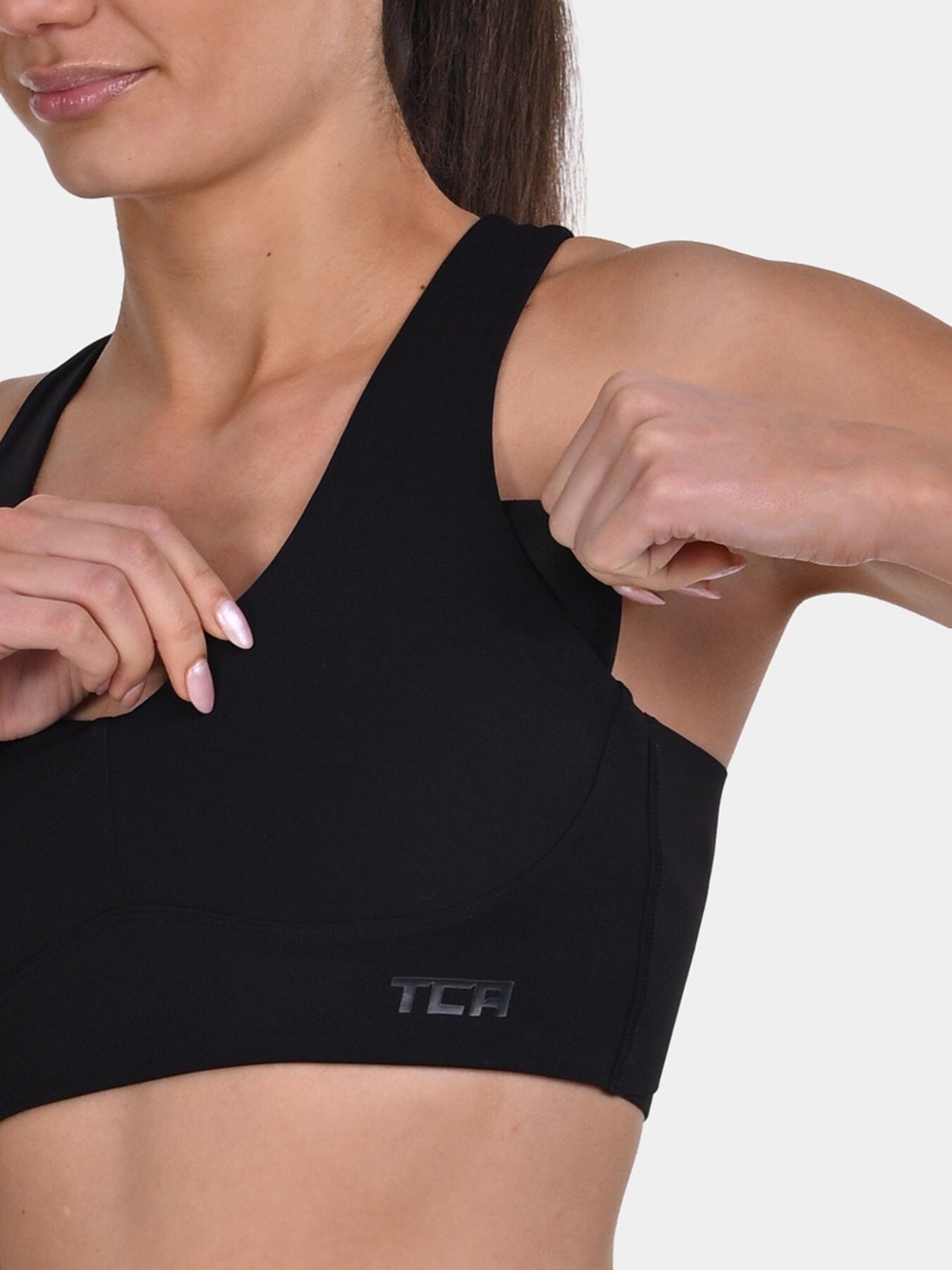 TCA Racerback Sports Bra for Women – Seamless Wireless Bra with Removable Pads for Yoga, Pilates & Low-Impact Training