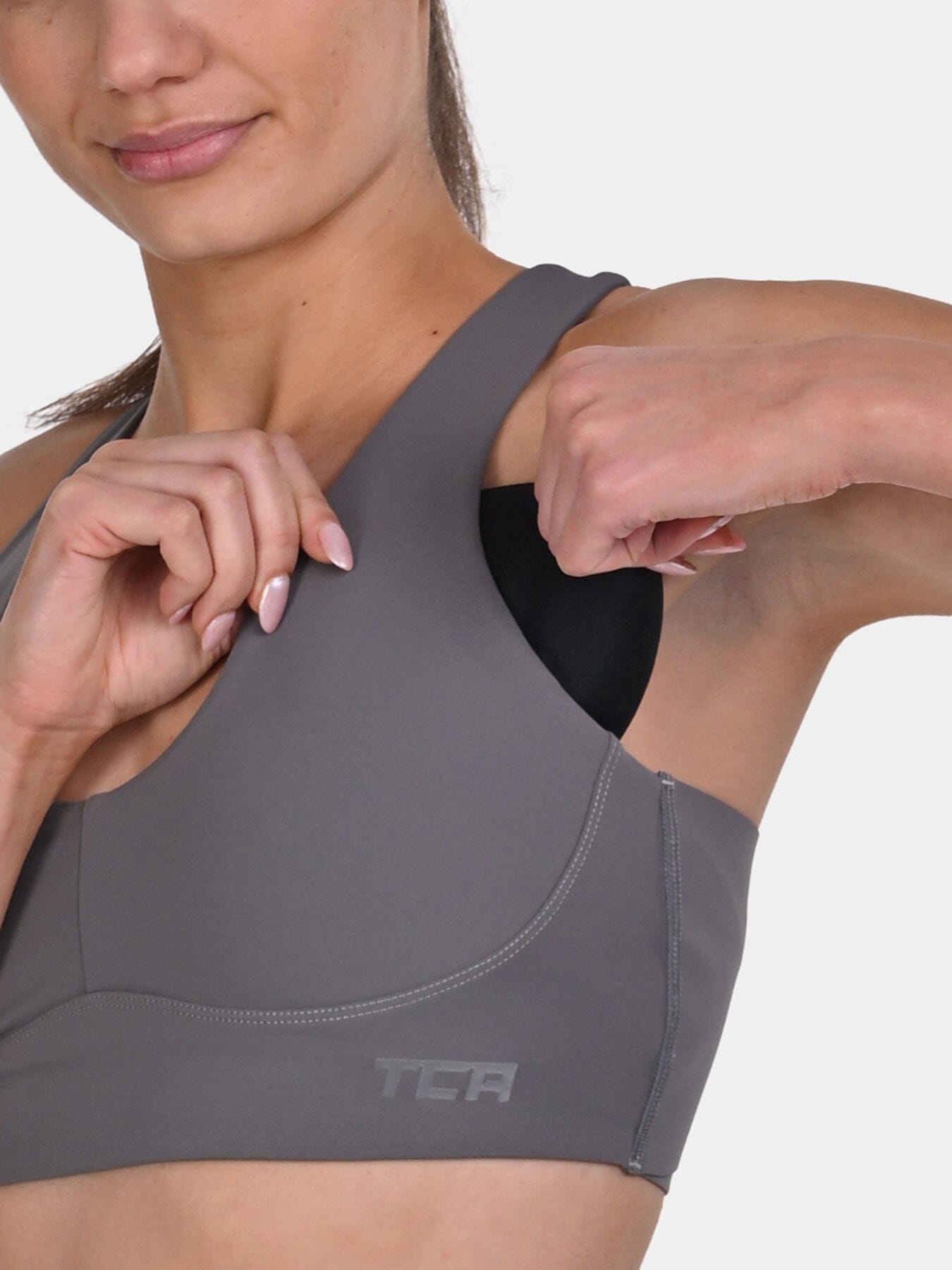 TCA Racerback Sports Bra for Women – Seamless Wireless Bra with Removable Pads for Yoga, Pilates & Low-Impact Training