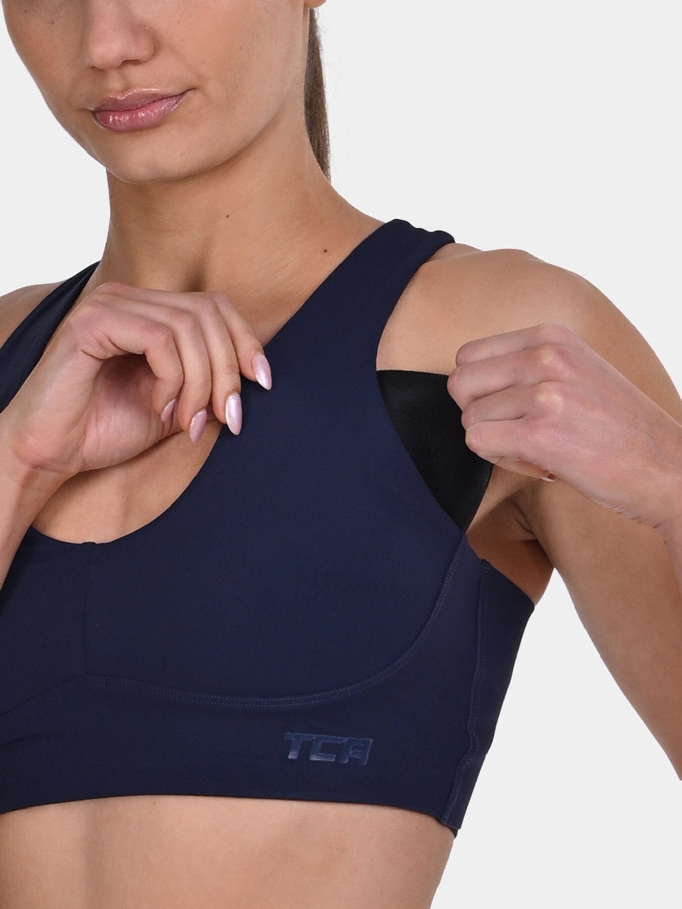 TCA Racerback Sports Bra for Women – Seamless Wireless Bra with Removable Pads for Yoga, Pilates & Low-Impact Training
