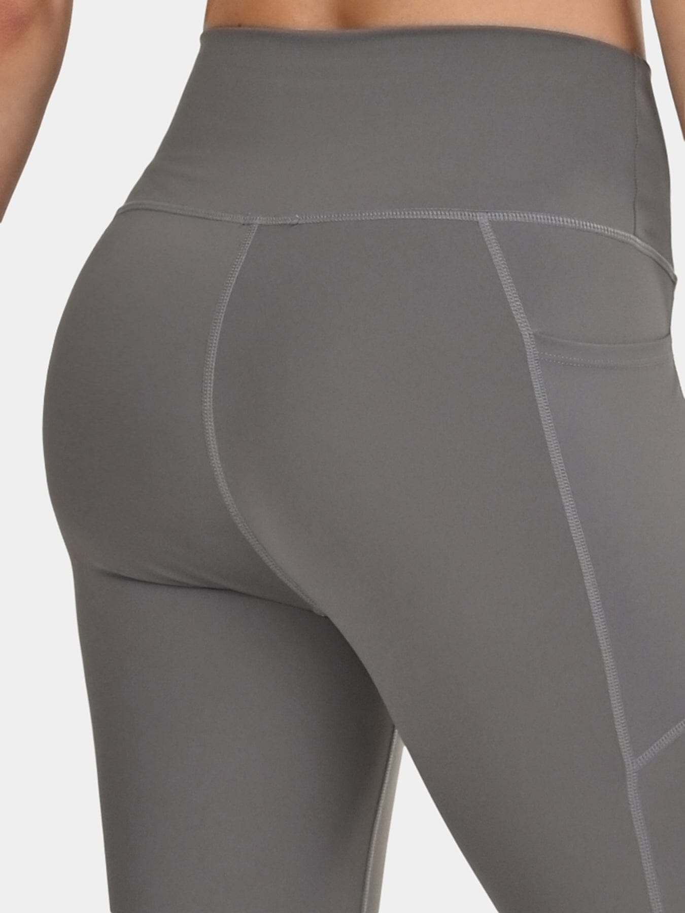 TCA Women's High Waisted 7/8 Leggings _ Tummy Control Buttery Soft Leggings with 2 Open Side Pockets  for Running, Gym, and Workout