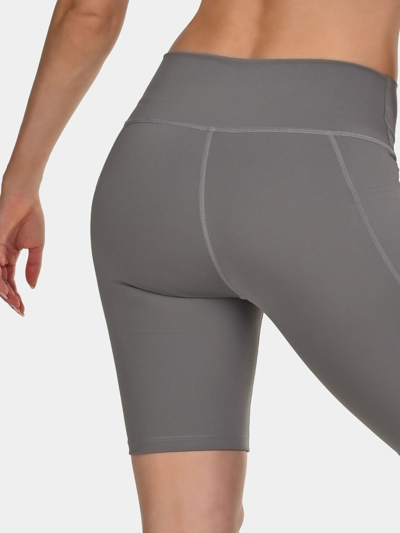TCA Women's High Waisted Yoga Shorts _ Tummy Control Buttery Soft Biker Shorts with 2 Open Side Pockets  for Running, Gym, and Workout
