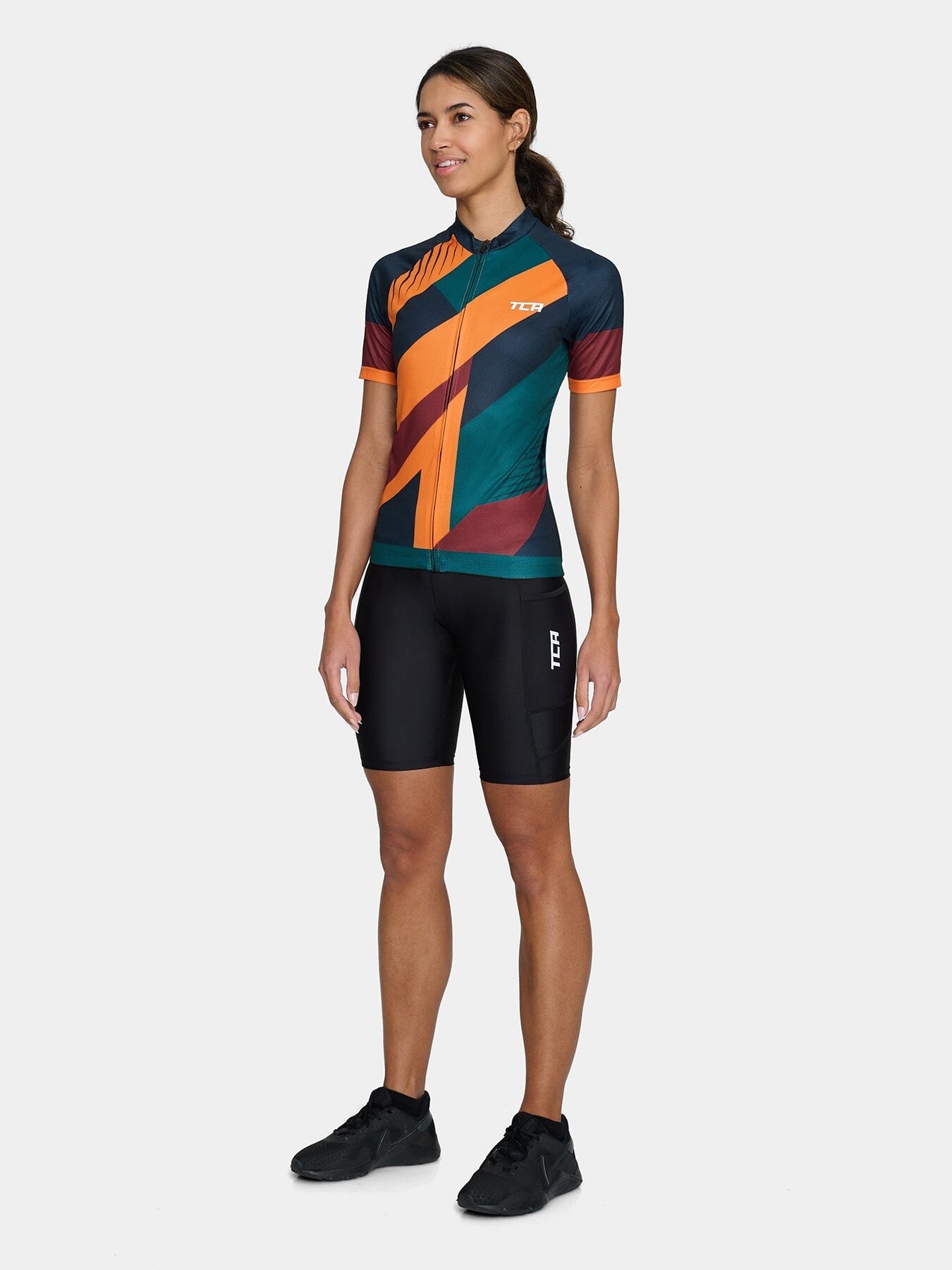 Padded Cycling Bike Shorts For Women With Reflective Strips & Side Pocket