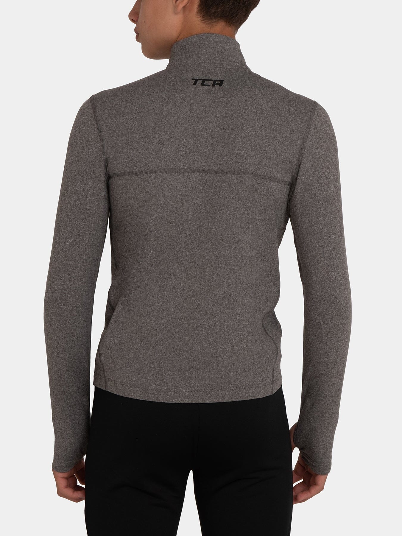 Fusion Half Zip Running Top For Boys with Thumbholes & Chest Zip Pocket
