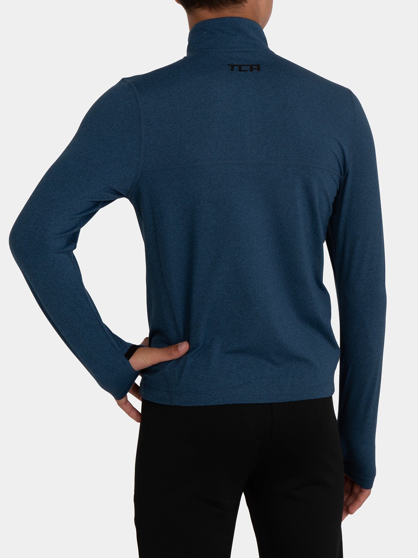 Fusion Half Zip Running Top For Boys with Thumbholes & Chest Zip Pocket