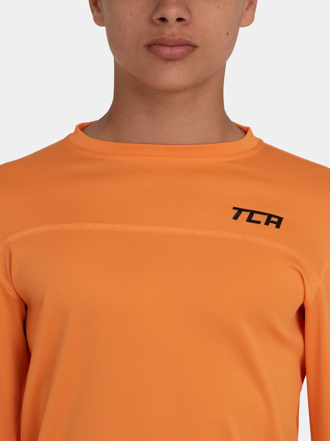 Stamina Long Sleeve Crew Neck Running Top For Boys With Thumbholes