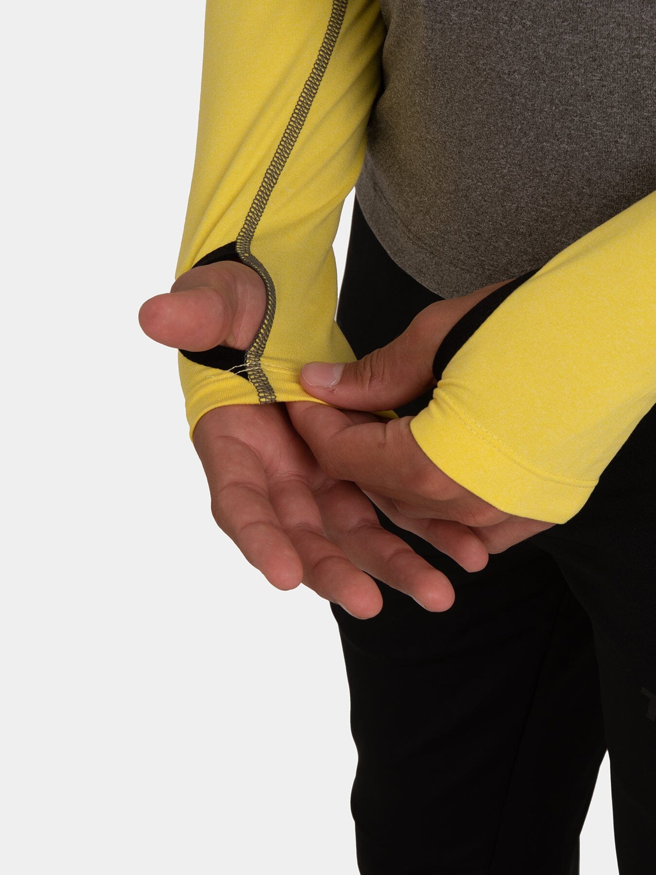 Fusion Half Zip Running Top For Boys with Thumbholes & Chest Zip Pocket