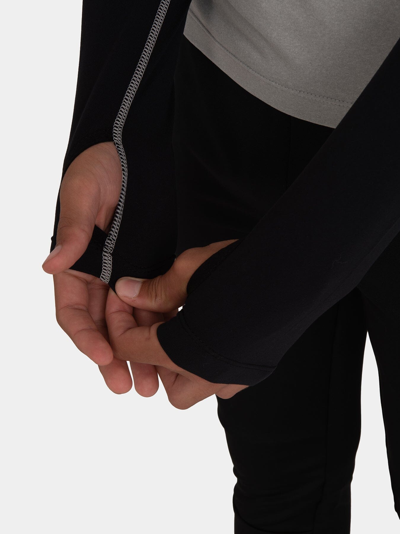 Fusion Half Zip Running Top For Boys with Thumbholes & Chest Zip Pocket