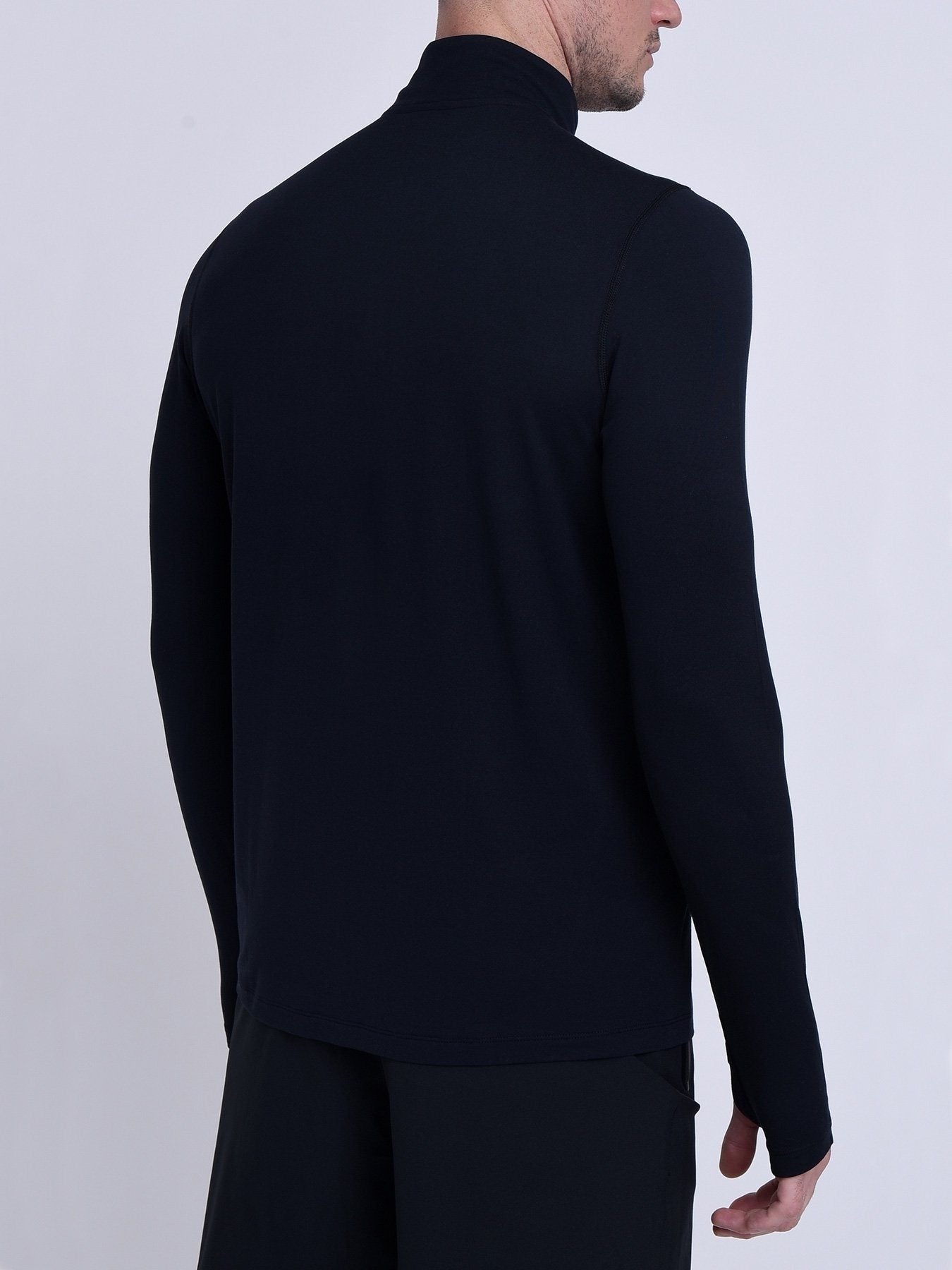 Fusion Half Zip Running Top For Men With Thumbholes & Chest Zip Pocket