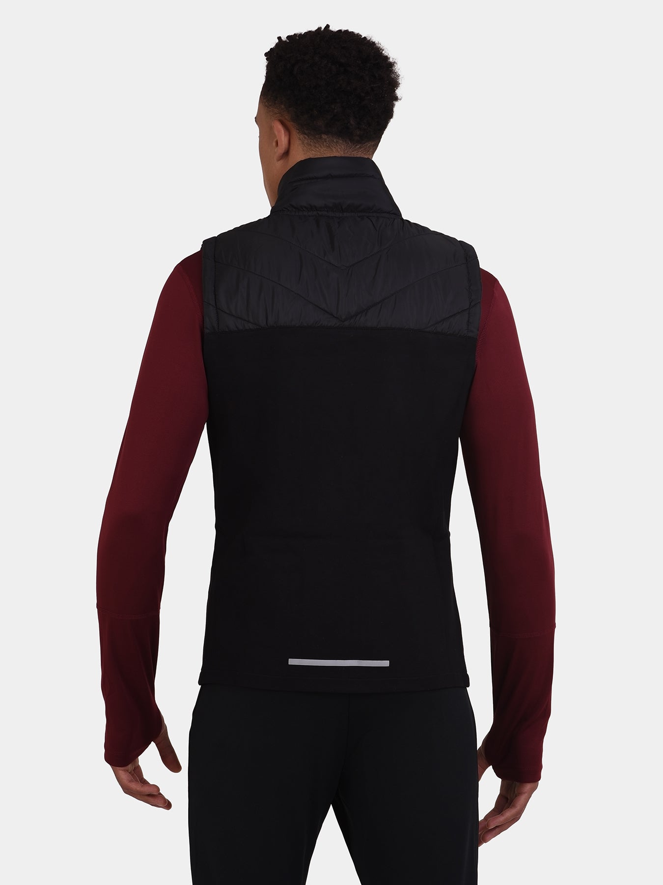 Excel Padded Running Gilet For Men With Zip Pockets & Reflective Strips