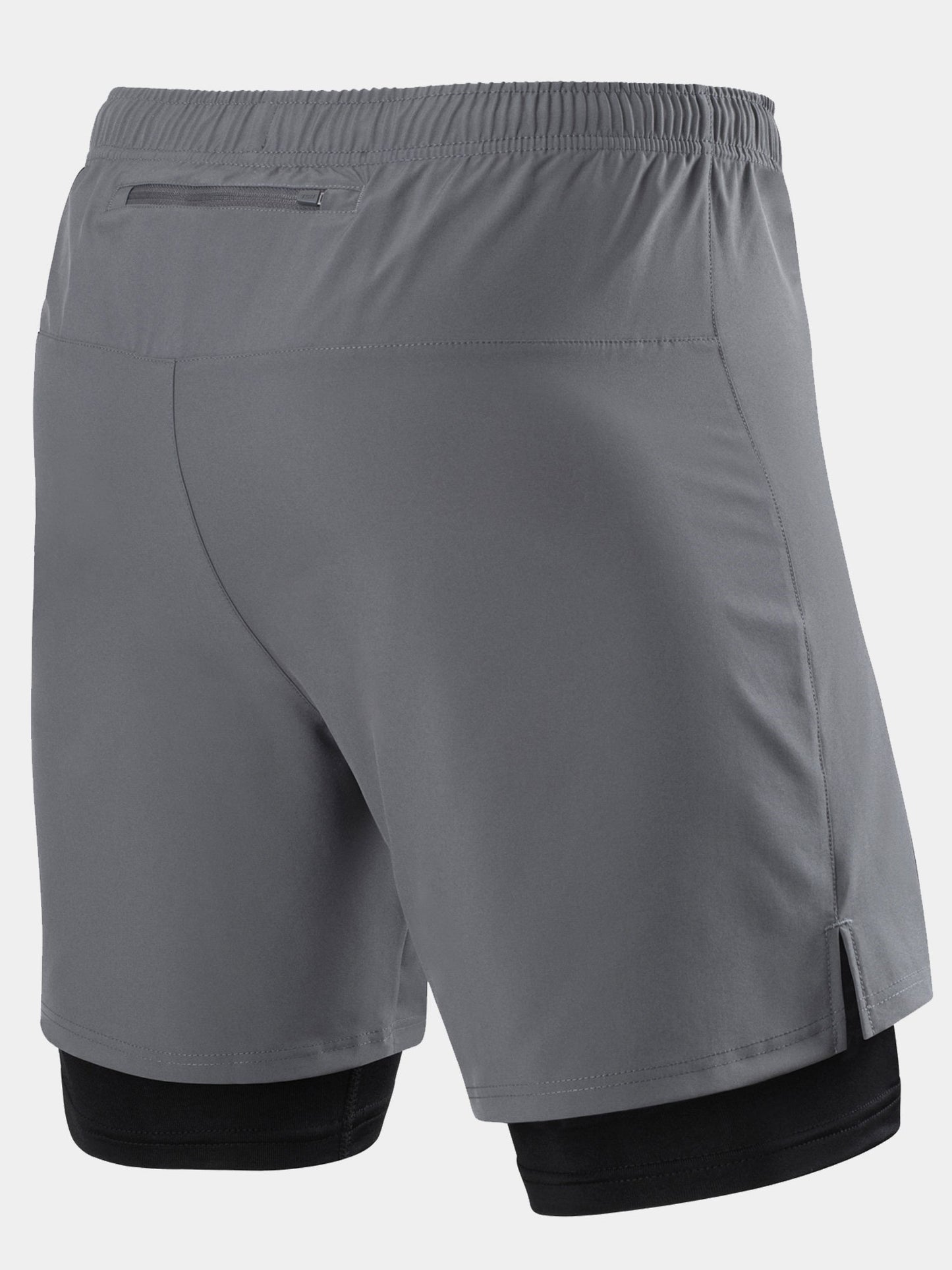 Ultra 2-in-1 Running Short For Men With Back Zip Pocket & Internal Compression Lining