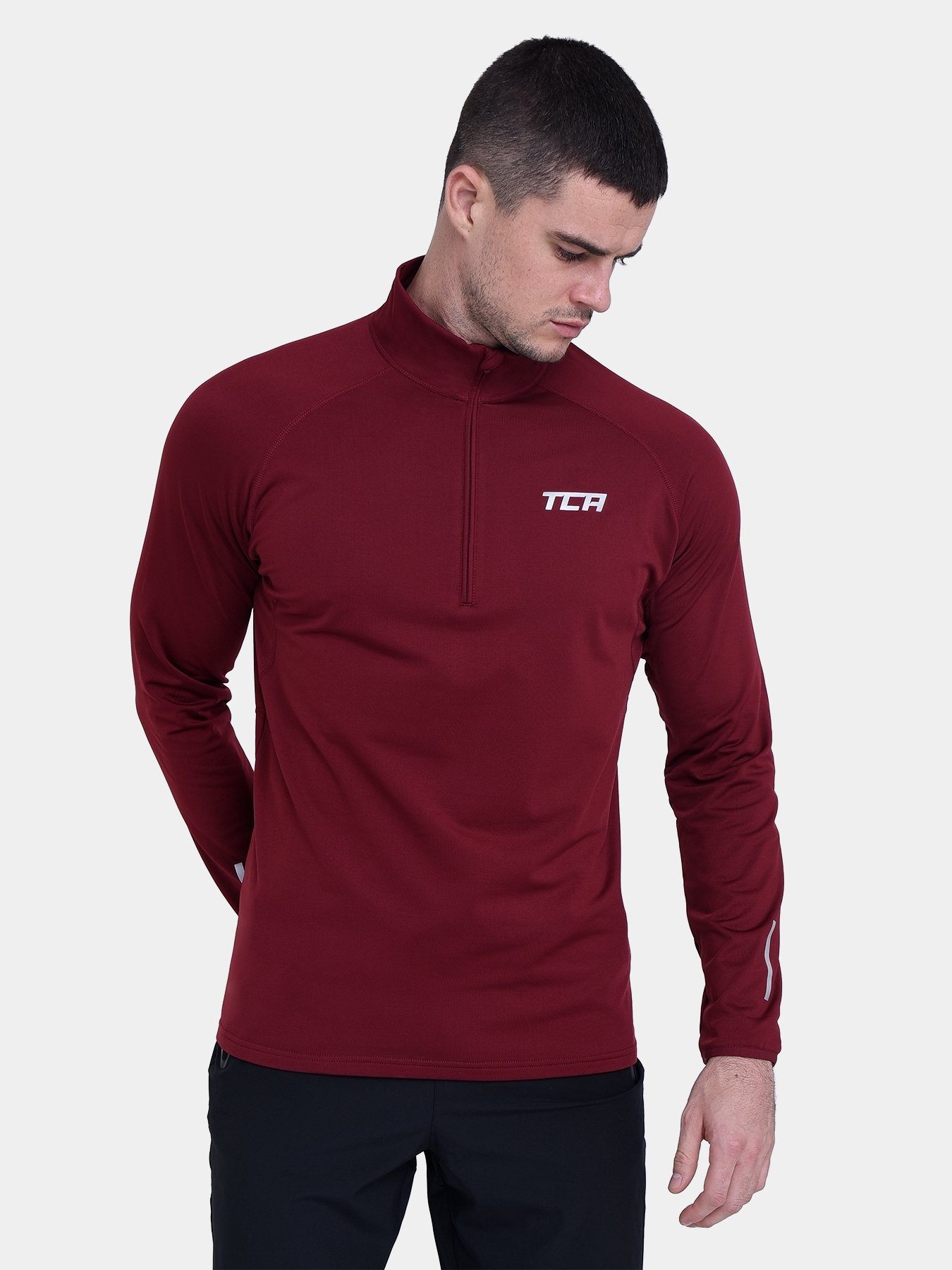 Winter Run Thermal Long Sleeve Running Top For Men With Brushed Inner Fabric