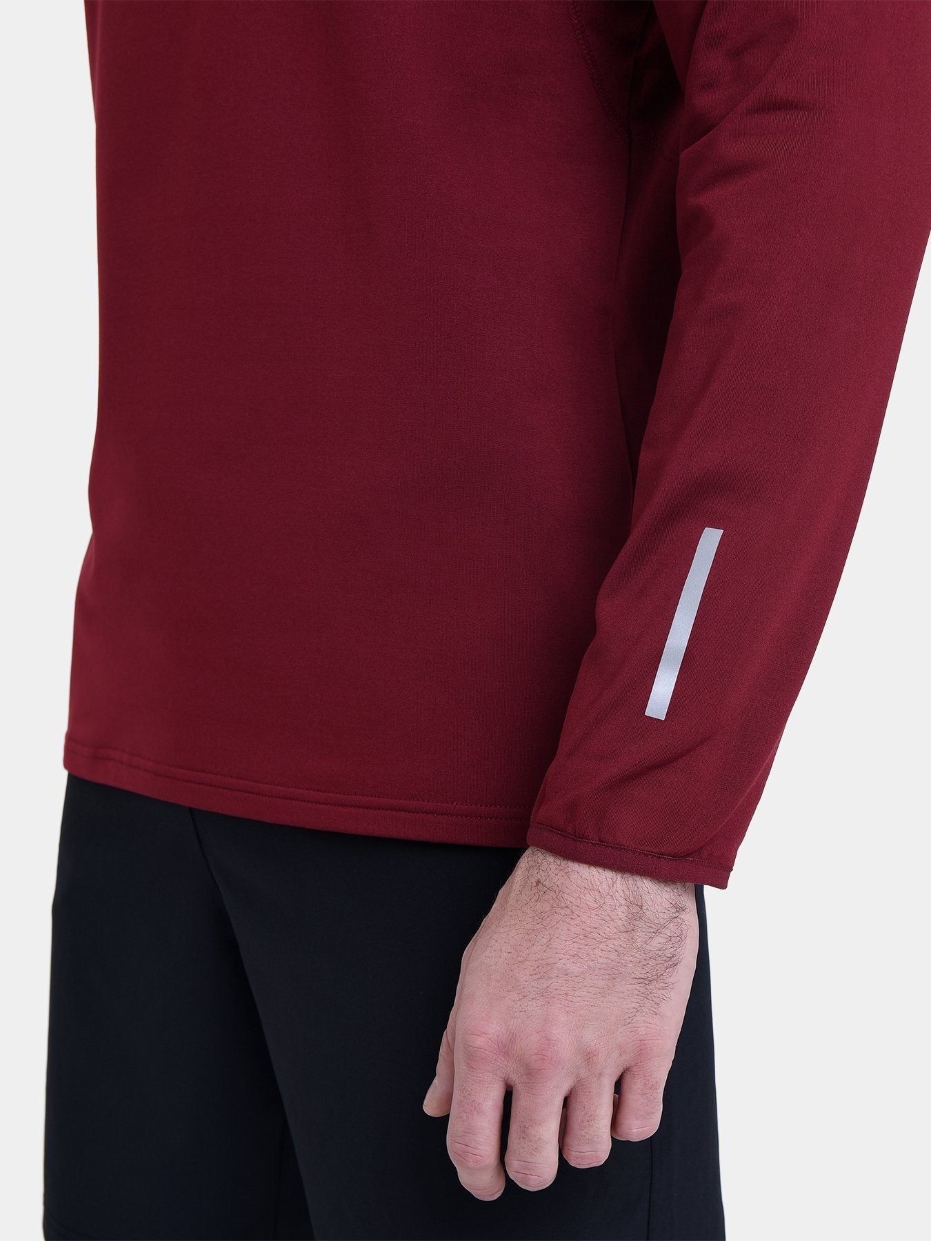 Winter Run Thermal Long Sleeve Running Top For Men With Brushed Inner Fabric